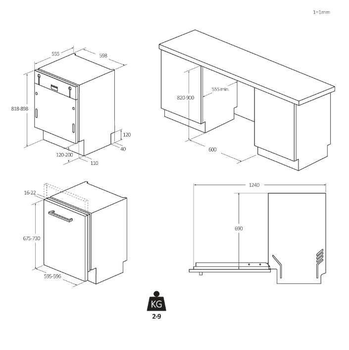 LAVE VAISSELLE TOUT INTEGRABLE CONNECTE CANDY CIP3E7L0W – Image 2